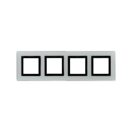 4404828 | Рамка из натурального стекла, "Avanti", светло-серая, 8 модулей