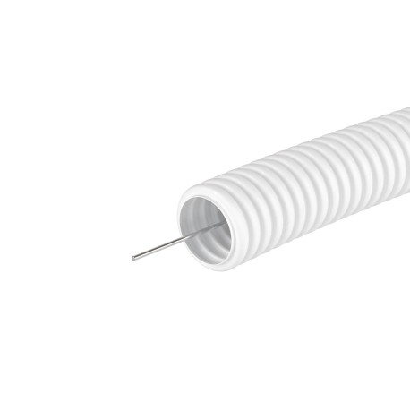 81850 | Труба ПЛЛ гибкая гофр. не содержит галогенов д.50мм, ПВ-0, с протяжкой,15м, цвет белый-2