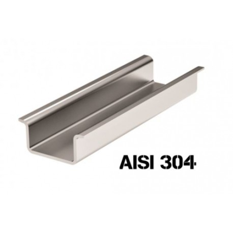 02145SS | Дин-рейка из нержавеющей стали, с насечкой OMEGA 3A, 35х15мм.