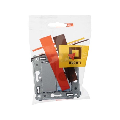 4404513 | Розетка TV проходная в стену, Avanti, Закаленная сталь-4