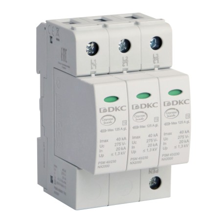 NX2031 | УЗИП, класс II, 3-полюсный, L1-L2-L3-PEN, 40кА