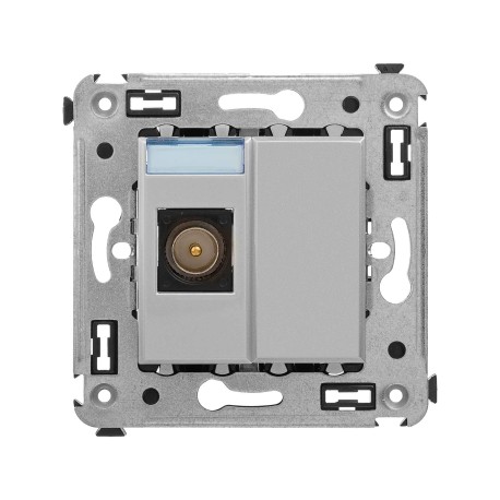 4404503 | Розетка TV одиночная в стену, "Avanti", "Закаленная сталь"