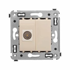 Розетка TV одиночная в стену, "Avanti", "Ванильная дымка"