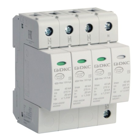 NX2041 | УЗИП, класс II, 4-полюсный, L1-L2-L3-N-PE, 40кА