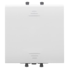 Переключатель одноклавишный модульный, "Avanti", "Белое облако", 2 модуля