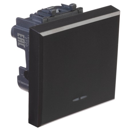 4412102 | Выключатель одноклавишный модульный, Avanti, Черный матовый, 2 модуля-1