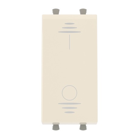 4405221 | Выключатель двухполюсный одноклавишный модульный, Avanti, Ванильная дымка, 1 модуль