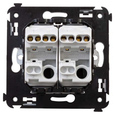 4400104 | Выключатель двухклавишный в стену, "Avanti", "Белое облако"-2