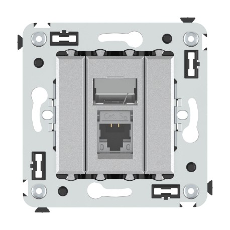 4404363 | Компьютерная розетка RJ-45 в стену, кат.5e одинарная экранированная, Avanti,Закаленная сталь