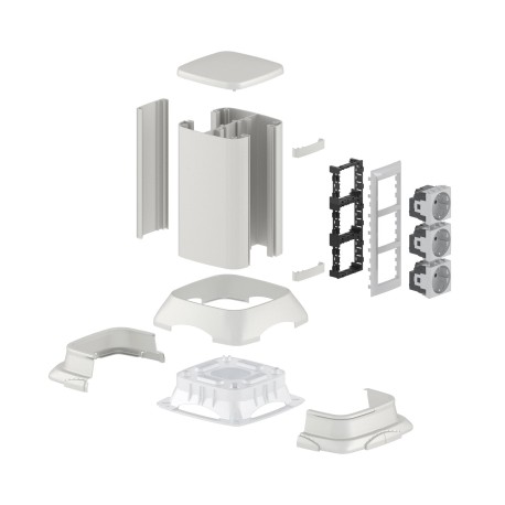 19521 | Миниколонна алюминиевая 0,25 м, цвет светло-серебристый металлик-2