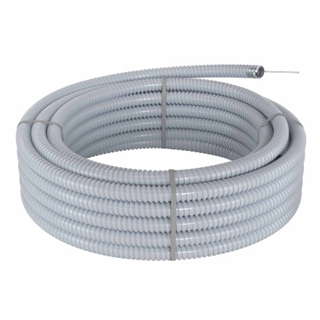 6071R-015100P | Металлорукав DN 15мм в герметичной ПВХ изоляции, Dвн 15,5 мм, Dнар 19,5, с протяжкой, 100 м, цвет серый-2