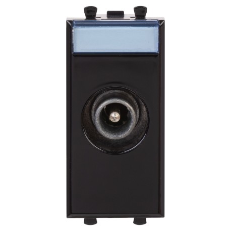 4402511 | Розетка TV проходная модульная, "Avanti", "Черный квадрат", 1 модуль