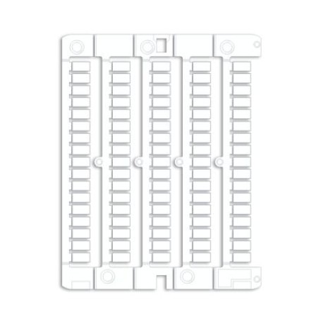 NUL1061 | Маркировка для клемм, жесткая, 5х10мм. Период 6мм. Белая