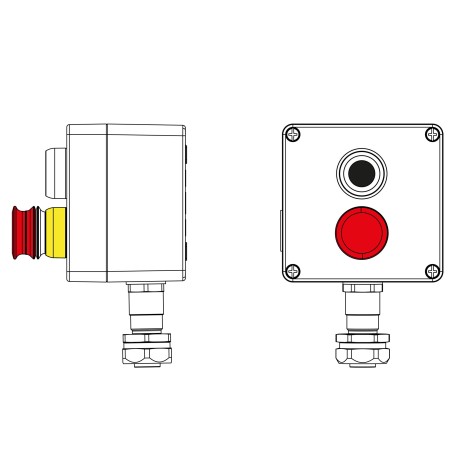 2201.121.22.120N | Взрывозащищенный пост управления из алюминия CPE-A-12-(1xP1B(11)-1xP6E(11))-1xKAEPM2MHK-20(C)1Ex d e IIC Т5 Gb / Ex tb IIIC T95°C Db IP66