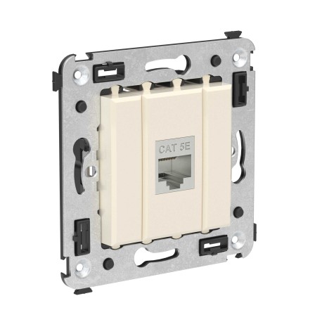 4405763 | Компьютерная розетка RJ-45 без шторки в стену, кат.5e одинарная экранированная, "Avanti", "Ванильная дымка"-1