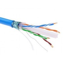 Информационный кабель экранированый F/UTP 4х2 CAT6, PVC, синий