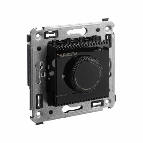 4402163 | Термостат для теплых полов в стену, Avanti, Черный квадрат-1