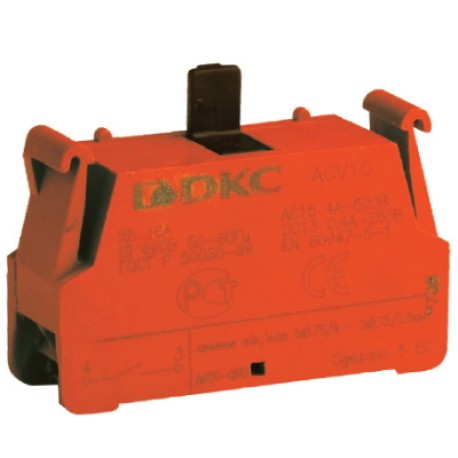 ACV01 | Контактный блок с клеммным безвинтовым зажимом, нормально-замкнутый