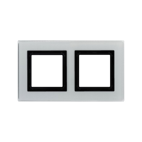 4404824 | Рамка из натурального стекла, "Avanti", светло-серая, 4 модуля