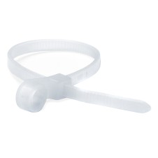 Хомут P6.6 с монтажным отверстием, белый, 3,6x150