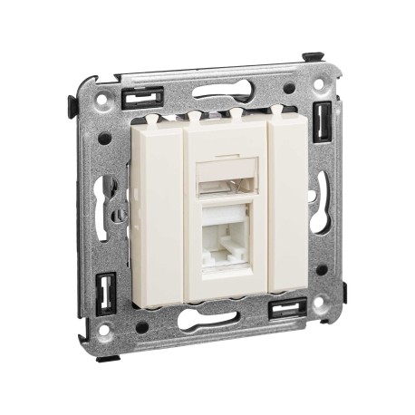 4405293 | Компьютерная розетка RJ-45 в стену, кат.6 одинарная,Avanti, Ванильная дымка-1