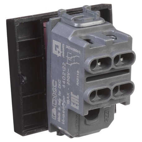 4402122 | Инвертор одноклавишный модульный, "Avanti", "Черный квадрат", 2 модуля-3