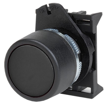 ABHTR6 | Кнопка плоская без фиксации, черная