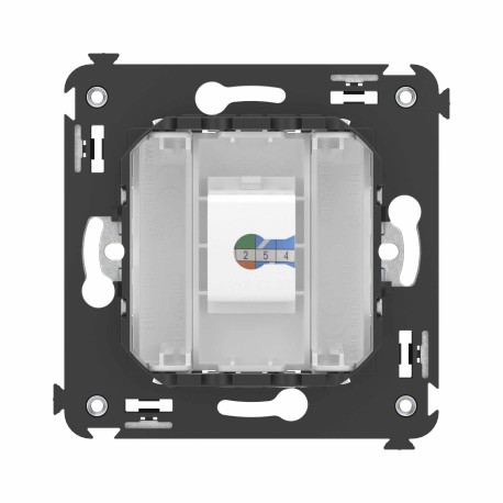 4400613 | Телефонная розетка RJ-12 без шторки в стену одинарная, "Avanti", "Белое облако"-3