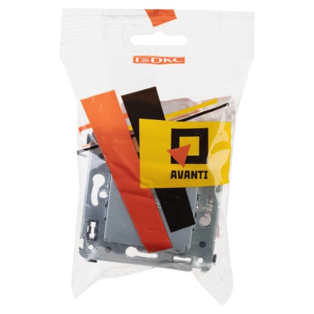 4404013 | Розетка с крышкой в стену, 2P+E, с з/ш, "Avanti", "Закаленная сталь"-4