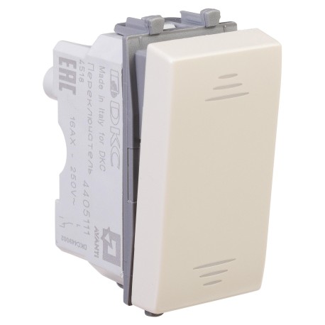 4405111 | Переключатель модульный, "Avanti", "Ванильная дымка", 1 модуль-1