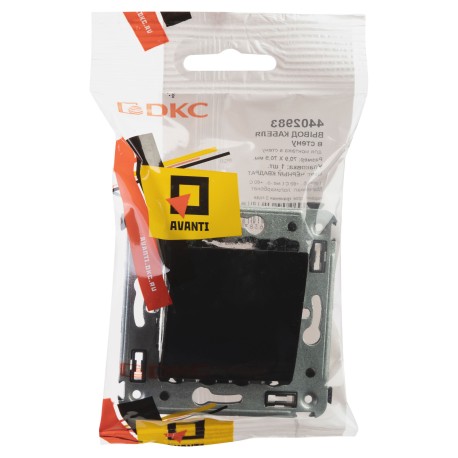 4402983 | Вывод кабеля из стены "Avanti", "Черный квадрат"-4