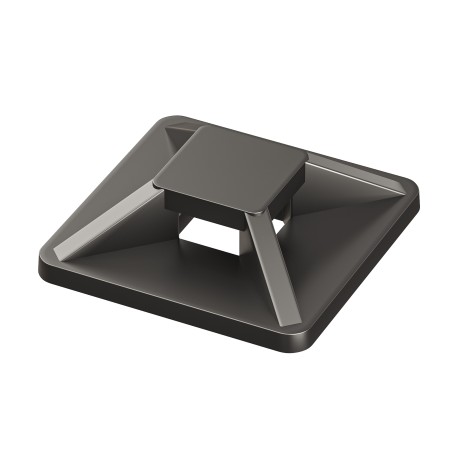 25475SR3MV | Монтажная база двойная самоклеящаяся 25x25 (спец.состав), черная дляхомутов шириной до 4,8мм