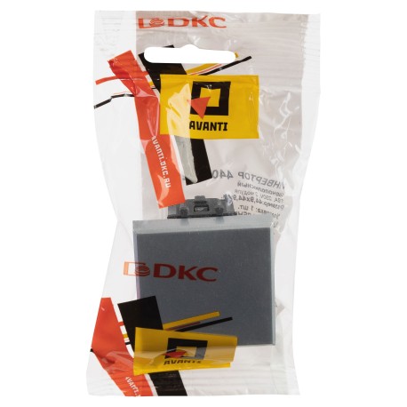 4404122 | Инвертор одноклавишный модульный, "Avanti", "Закаленная сталь", 2 модуля-4