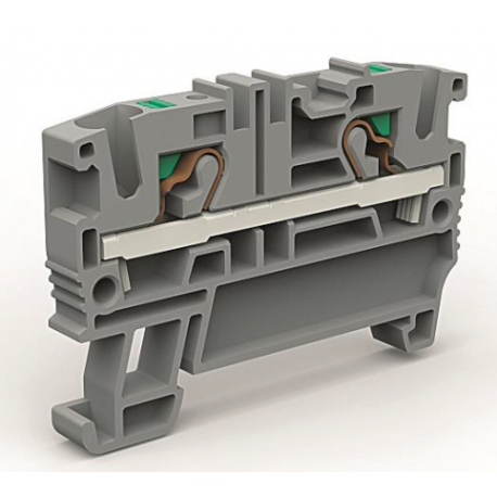 ZEFC400BL | Проходная клемма 2 точки подключения на 4 кв.мм синяя