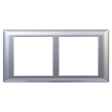 Рамка-суппорт "Avanti" для "In-liner Front",  серебристый металлик, 4модуля