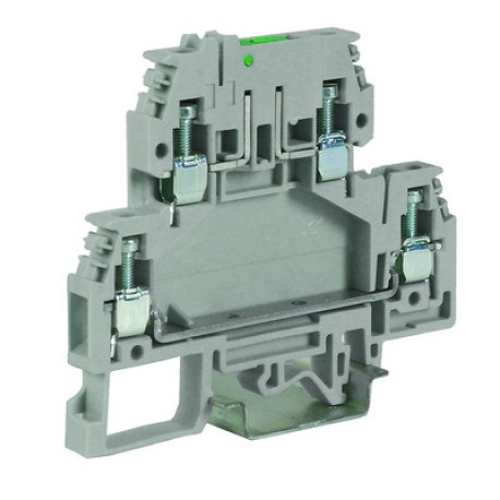 ZDA124 | DSFA.4/L24, зажим с 2 уровнями, верхний под предохранитель 4 кв.мм бежевый, с микросхемой LED 24 В