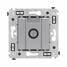 Розетка TV оконечная в стену, Avanti, Закаленная сталь