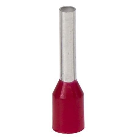 IF1-08RD | Наконечник-гильза с изол. фланцем для жилы сечением 1кв.мм, длина контактной части 8мм, красный