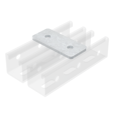 IBMD1011C | Пластина соединительная, L=90мм, 2 отверстия, нержавеющая сталь