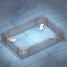 Комплект пластин для фиксации цоколя к полу, 1 упаковка - 4шт.