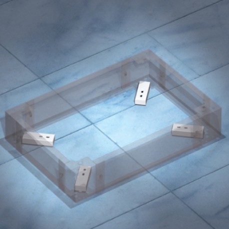 R5KFP01 | Комплект пластин для фиксации цоколя к полу, 1 упаковка - 4шт.