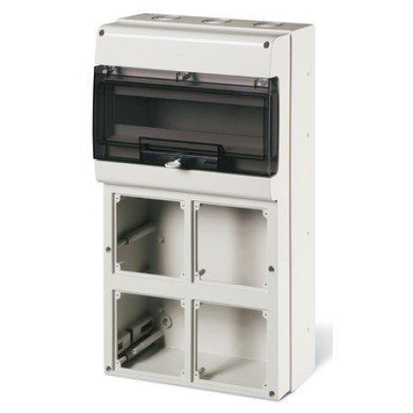 DIS6725416 | Корпус на 16 модулей и 4 поста с основанием 136х125 мм.