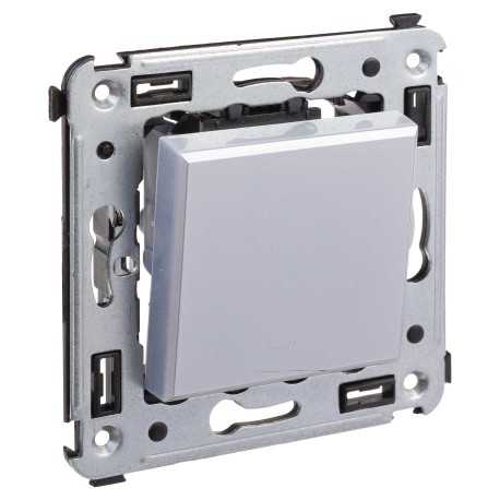 4404123 | Инвертор одноклавишный в стену, "Avanti", "Закаленная сталь"-1