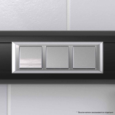 4404916 | Рамка-суппорт "Avanti" для "In-liner Front",  серебристый металлик, 6модулей-5