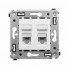 4400294 | Компьютерная розетка RJ-45 в стену, кат.6 двойная,"Avanti", "Белое облако"