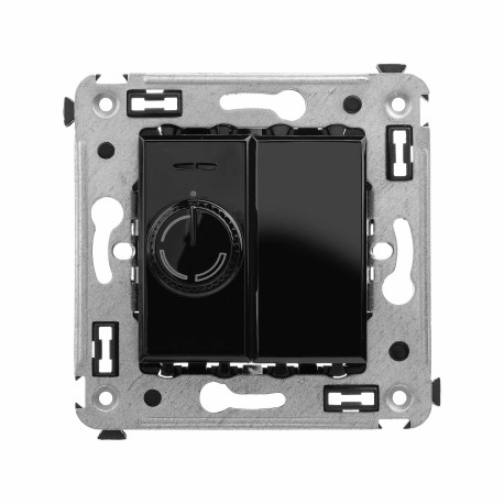 4402133 | Диммер поворотный в стену, "Avanti", "Черный квадрат"