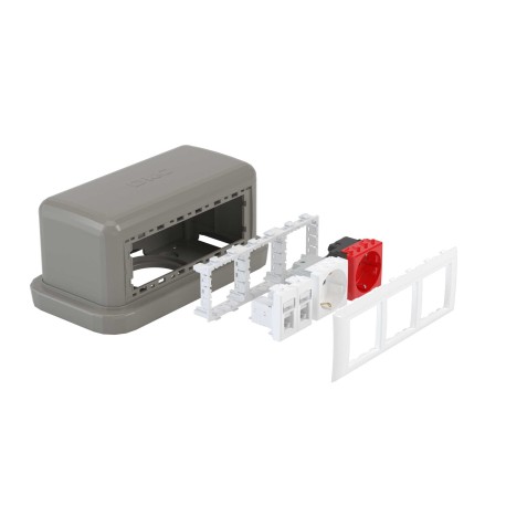 09070 | Напольная башенка BUS, 12 модулей, серая-2