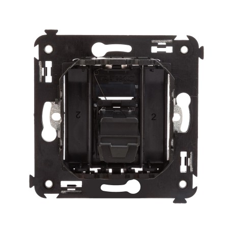 4412303 | USB 3.0 розетка одинарная в стену, тип А-А, Avanti, Черный матовый-2