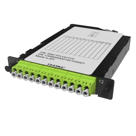 RNCTFLHU12V | Претерминированная кассета 12ОВ 50/125 OM5, 1xMTP(12)f/6xLC Duplex, 1/2 HU