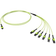 Оптическая разветвительная сборка 12ОВ 50/125 OM5, 1xMTP PRO(12)/6хLC Duplex Uniboot, 1м (предустановленная конфигурация: MTP Male , тип полярности - прямая (Tx-->Rx)